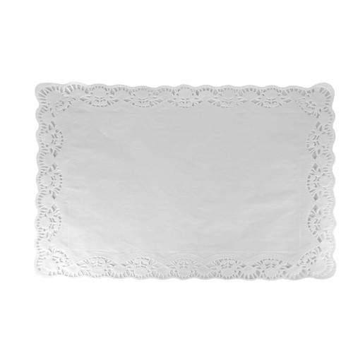 Doilies de celulose virgem branca