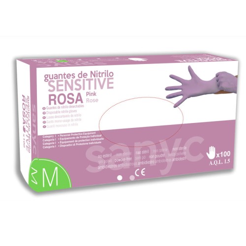 Guantes de Nitrilo Sensitive s/polvo, 3,5gr, AQL 1.5